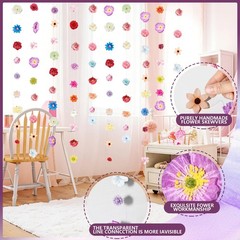 6 PCS Artificial Flower Garlands Hanging Decorations, Floral Hanging Backdrop…