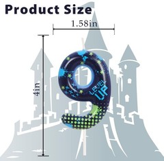 STG Birthday Candles for Boys – Number 9 Candle Video 9, Dark Blue