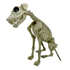 Halloween Dog Skeleton Canine Werewolf Prop Scary Haunted House Decoration 12″