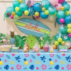 3 Pieces Palm Leaves Tablecloths Birthday Party Decorations Supplies Hawaiian