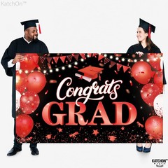 Xtra Large Congrats Grad Banner 72×44 Inch for Class of 2026 Graduation Party