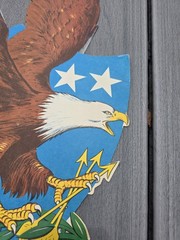 Vtg Beistle Patriotic Bald Eagle Die Cut Wall Decoration USA 17.5″ c1970s b27