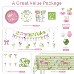 193pcs Birthday Party Decoration Set for 25 – Plates, Napkins, Banner & More!
