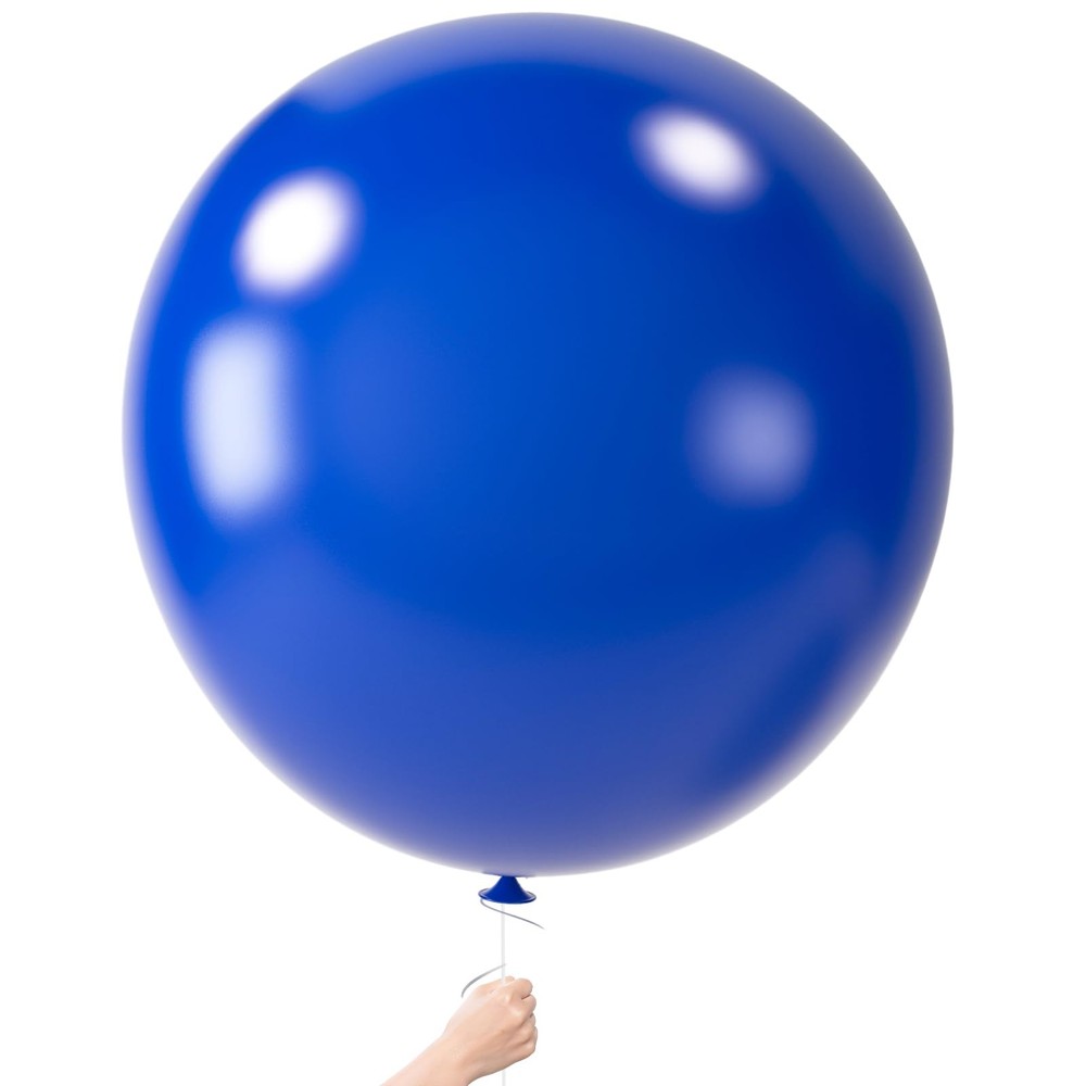 4PCS Large 36 Inch Royal Blue Balloons, Royal Blue Latex Big Balloons for Bir…