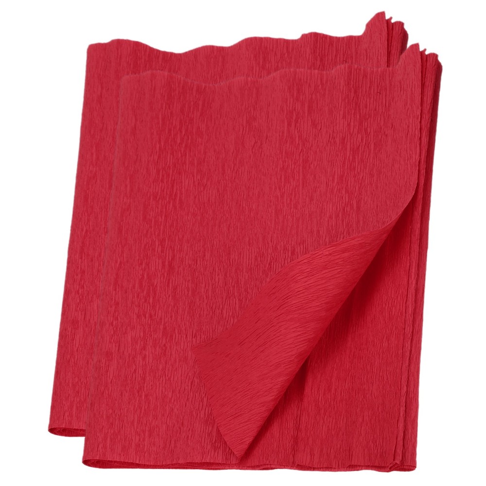 Crepe Paper Rolls DIY Decoration 7.5ft Long 20 Inch Wide Red Pack of 2