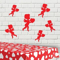 Beistle Valentine’s Day Cupid Cutouts 6 Pack Assorted Sizes Wall or Window Decor