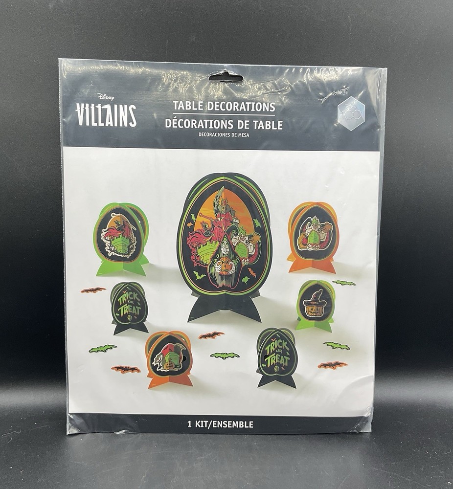 Disney Villains Table Decoration Centerpiece Kit 31 Pieces Halloween Ursula NEW