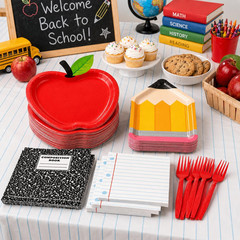 73Pcs Back to School Decorations, First Day of School Decorations with Apple Pla