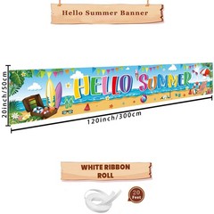 Summer Beach Party Decorations Tropical Hawaiian Luau Outdoor Pool Party Banners