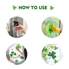 St Patricks Day Decorations,St Window Clings 122 PCS Green