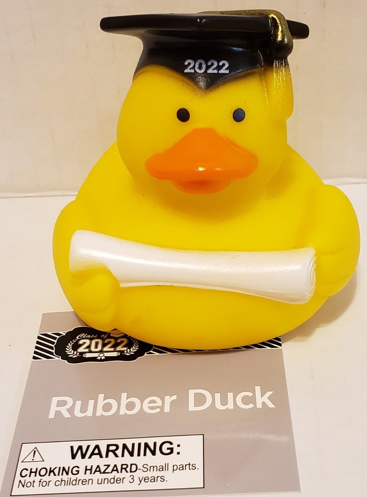 2022 Graduation Rubber Duck With Cap & Tassel Holding Diploma*Yellow*NWT
