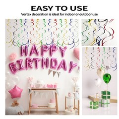Spiral Party Decoions, 30 Pcs, Wedding Shower Decor, Colorful