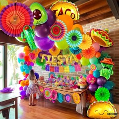 , Fiesta Party Decorations – 20 Pcs Mexican Party Decoration Kit with Taco Ba…