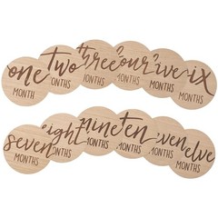 Kate & Milo Baby Monthly Milestone Marker Discs – Classic Cursive 1-Pack