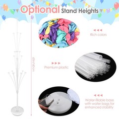 4 Set Balloon Stand Kit for Floor, Pastel Balloon Tower Backdrop Decoration f…