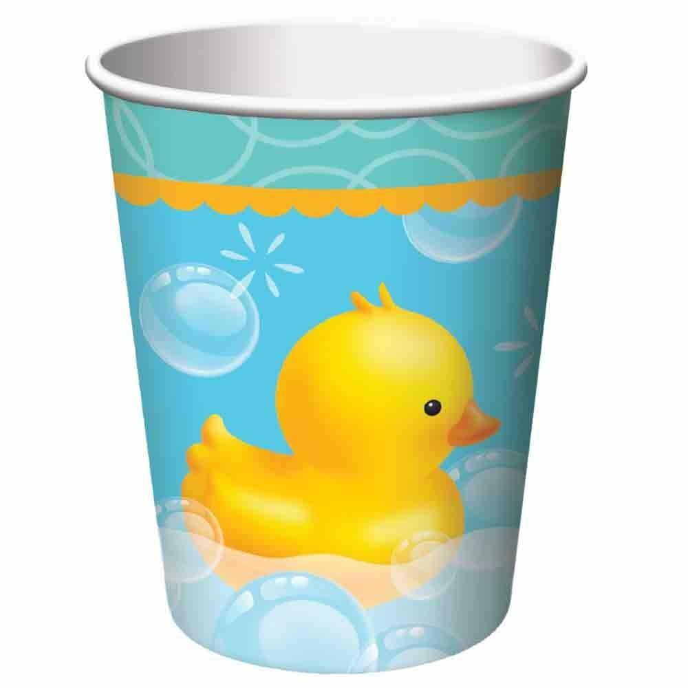 Bubble Bath Hot/Cold 9 Ounce Paper Cups Party Supplies, Blue/Yellow – 8 Count