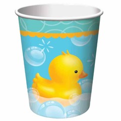 Bubble Bath Hot/Cold 9 Ounce Paper Cups Party Supplies, Blue/Yellow – 8 Count