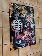 Demon Slayer Theme Birthday Party Backdrop 5x3ft Happy Birthday Banner Decor