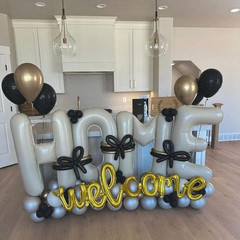 Beige HOME Balloons 40 Inch,Large HOME Letter Banner Cream White for Sweet House