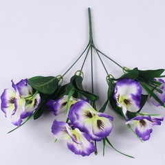 36cm Artificial Pansies Silk Flower Stems for Landscape and Venue Decor