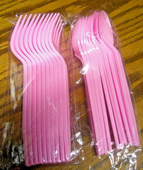 BABY SHARK PINK Birthday Party-Spoons x10 + Forks x10 = total 20ct Decor 1045