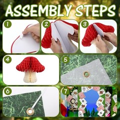 Wonderland Theme Party Decorations Set 34 Pcs Wonderland Photo Backdrop