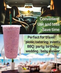 [100 SETS] 32 oz Clear Plastic Cups with Lids and STRAWS, Disposable Drinking…