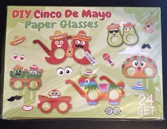 Cinco De Mayo Paper Glasses 24 Pairs Mexican Fiesta
