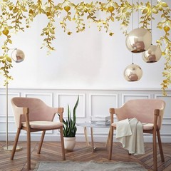 Gold Leaves Vine Garland Artificial Flowers Garland Leaf String Banner Greek