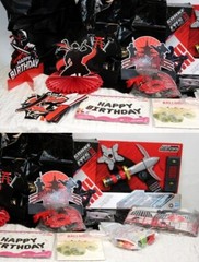 Ninja Birthday Party Kit Pack Set Table Decorations Balloons Knife Star Gear Toy