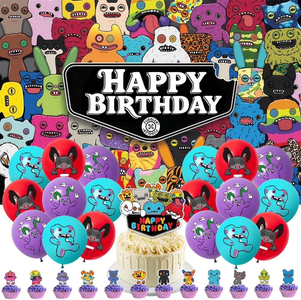 Fuggler Party Supplies Set Balloons Cake Toppers Banner Birthday Decor Gift