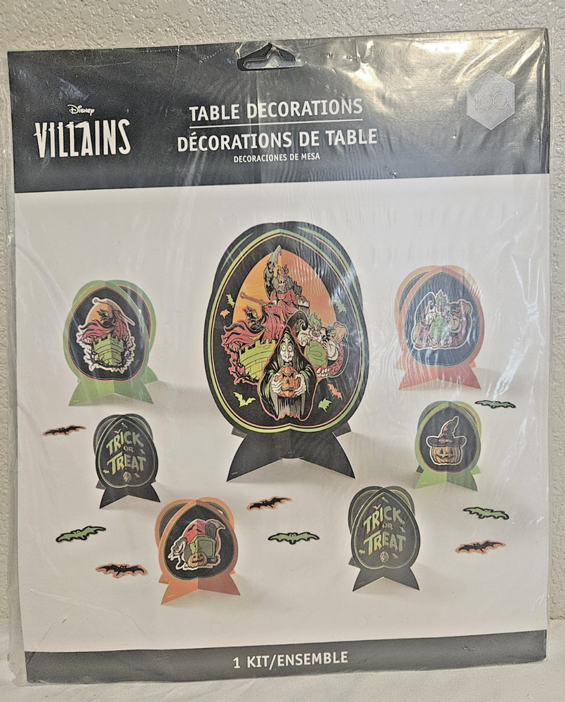 Disney Villains Halloween Party Table Decorations Kit NIP