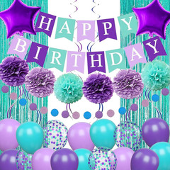 Black and Silver Birthday Decorations for Men Boys, Black White Silver Party Dec