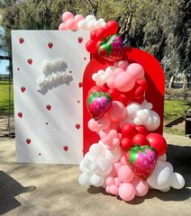 6 Pack Gaint Strawberry Balloons 23 Inch Cute Strawberry Balloons for Cute Be…