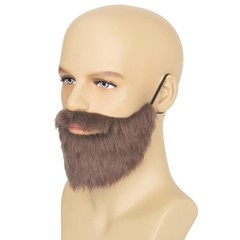 Fake Brown Beard Men’s Beard Brown Costume Facial Hair Male Makeup Cosplay Pa…