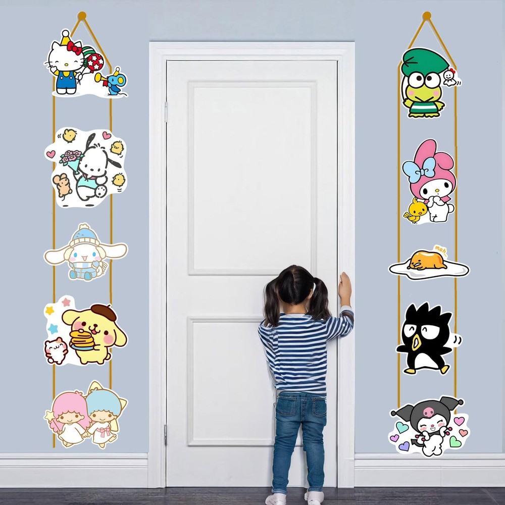 Kawaii Birthday Party Supplies – 10 Pcs Theme Kitty Porch Sign – Room Door De…