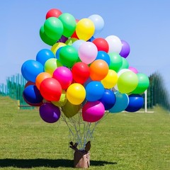 Balloons Assorted Colors Rainbow Decorations 100 Pack 12 inch Round Bright La…