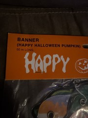 Party USA Wilton CT06897 happy Halloween pumpkin banner 50” (NO.40013)