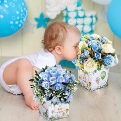 6 Pcs Baby Shower Party Decorations Baby Shower Flower Boxes Table Centerpiec…