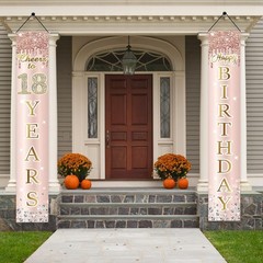 Sparkling 18th Birthday Door Banner for Girls