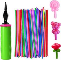 100Pcs 260 Balloons with 1 Hand Balloon Pump Kit Professional Premium