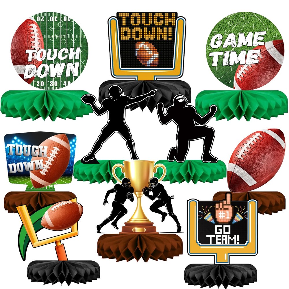 Football Party Table Decorations | Football Birthday Honeycomb Centerpieces T…