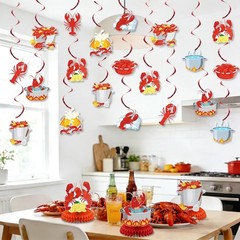 Crawfish Boil Party Decorations 20 Piece Crawfish Birthday Hanging Swirl for …