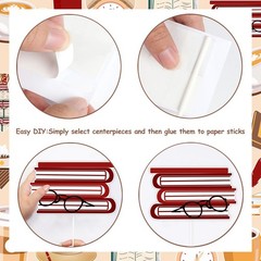 24 PCS Book Club Photo Props Reading Themed Decor for Book Lover Birthday Party
