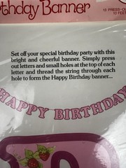Vintage 80s Strawberry Shortcake Honeycombs, Birthday Banner 24 Party Favor Bags