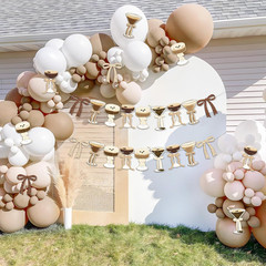 4Pcs Espresso Martini Party Banner Garland, Espresso Martini Glasses Bow Garland