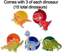 Dinosaur «Happy Birthday» Banner & 15 Pre-Assembled Dino & Swirl Decorations DIY