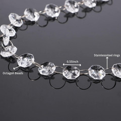16.5 Feet Hanging Clear 14Mm Daimond Acrylic Crystal Garland for Manzanita Tr…