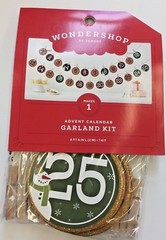 1 advent calendar Garland Banner 6 ft 8 in Christmas decor photo props holiday