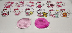 12 Hello Kitty Hanging Birthday Cut-out Party Decorations with Swirls